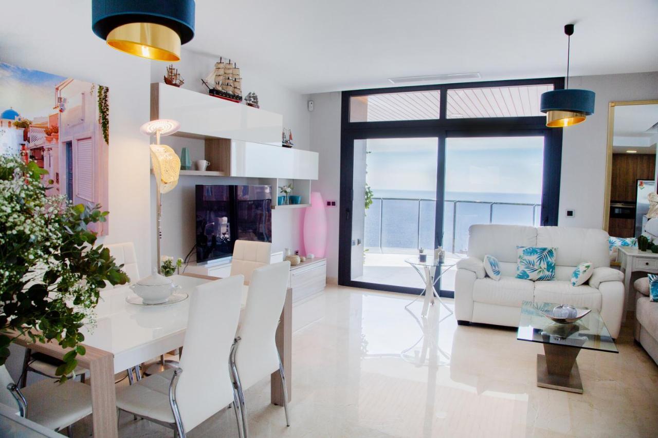 Sunset Waves Benidorm Julieta Vistas Al Mar Premium 200 Mt2 Con Jacuzzi En Terraza Apartment Exterior foto